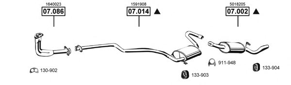 ASMET FO070305 Exhaust System